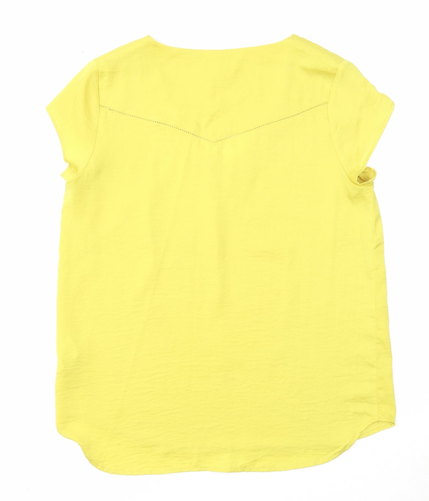 Womens UK Size 10 H&M Yellow Basic Blouse
