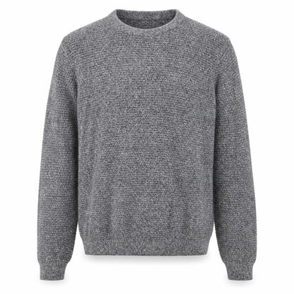 Celio Mens Grey Round Neck Acrylic Pullover Jumper Size L Long Sleeve