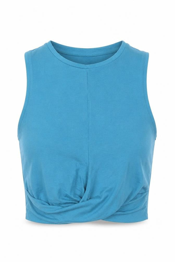 Womens UK Size M MP Blue Cropped Tank