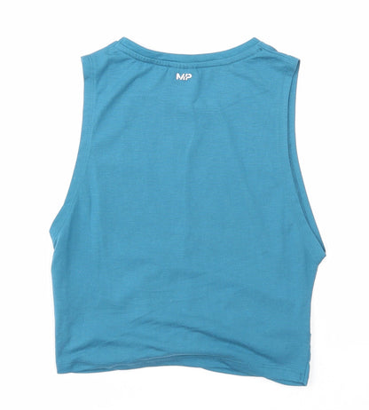 Womens UK Size M MP Blue Cropped Tank