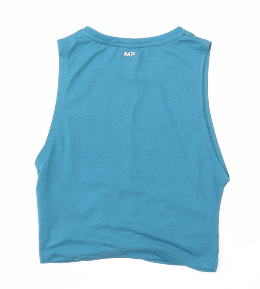 Womens UK Size M MP Blue Cropped Tank