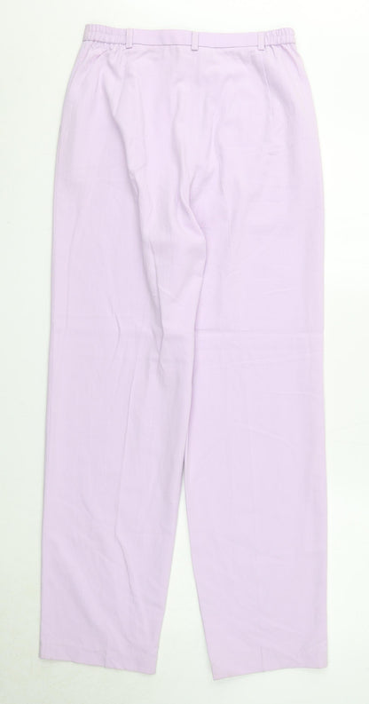 Paul Separates Womens Purple Polyester Trousers Size 12 Regular Zip
