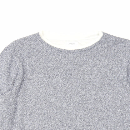 Burton Mens Grey Round Neck Polyester Pullover Jumper Size M Long Sleeve