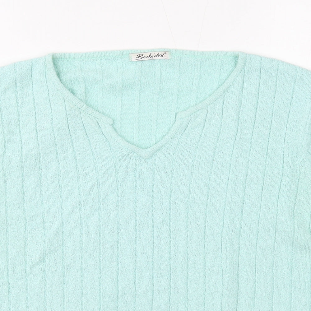 Womens UK Size 10 Berkertex Blue Pullover Jumper