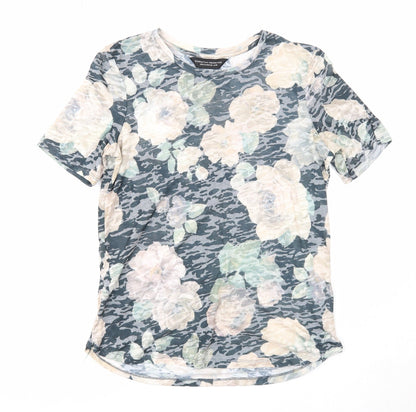 Womens UK Size 10 Dorothy Perkins Multicoloured Basic T-Shirt