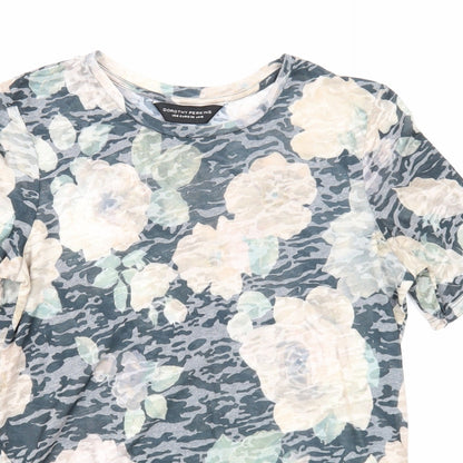 Womens UK Size 10 Dorothy Perkins Multicoloured Basic T-Shirt