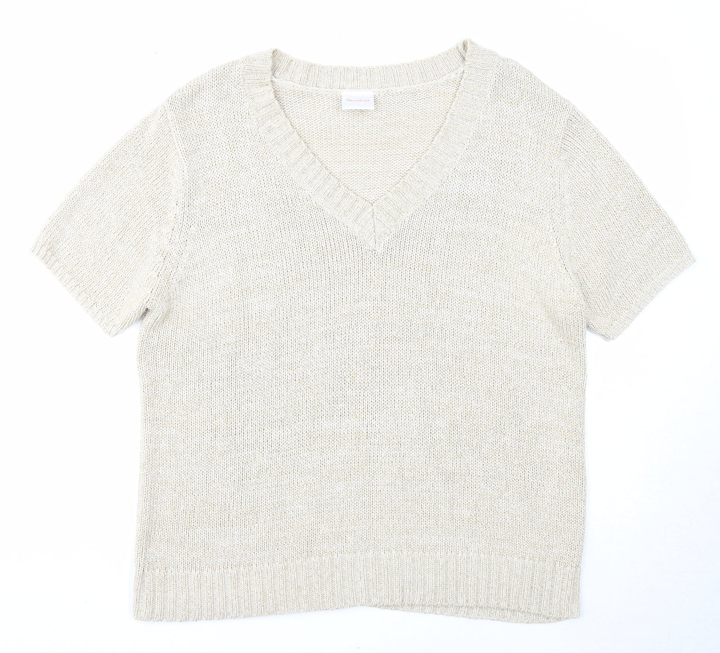 Womens UK Size 16 Casual Comfort Beige Pullover Jumper