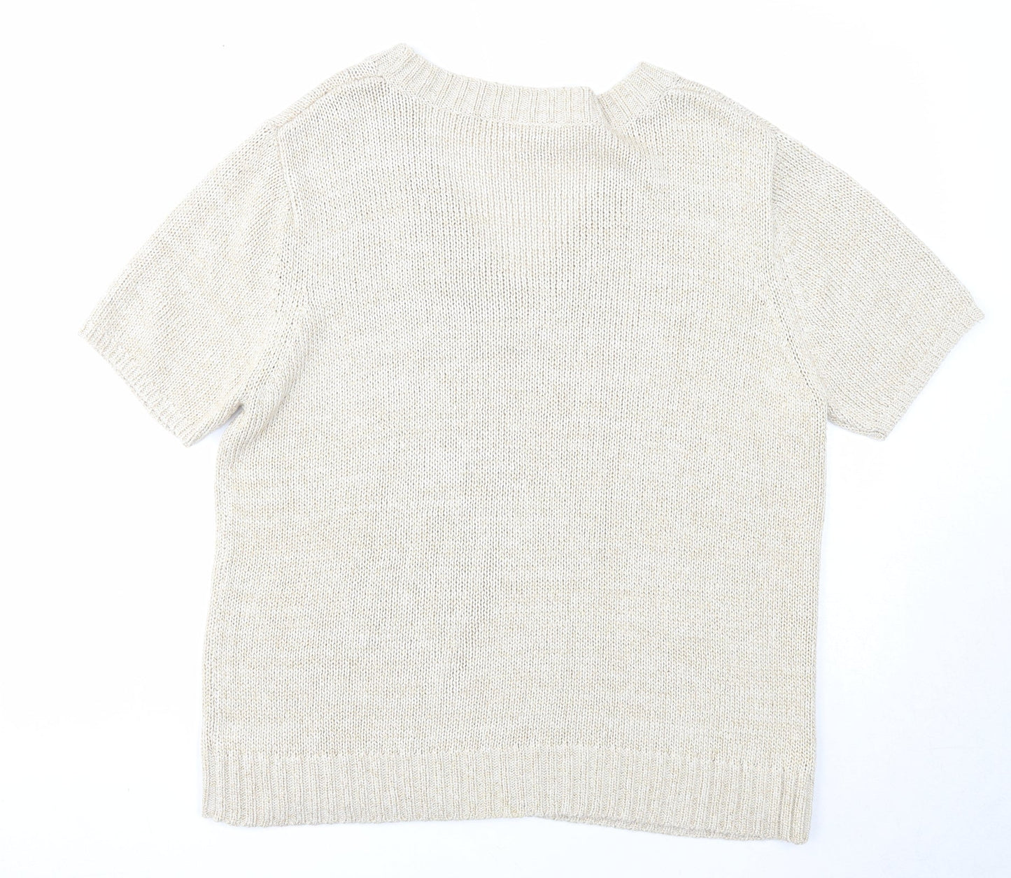 Womens UK Size 16 Casual Comfort Beige Pullover Jumper