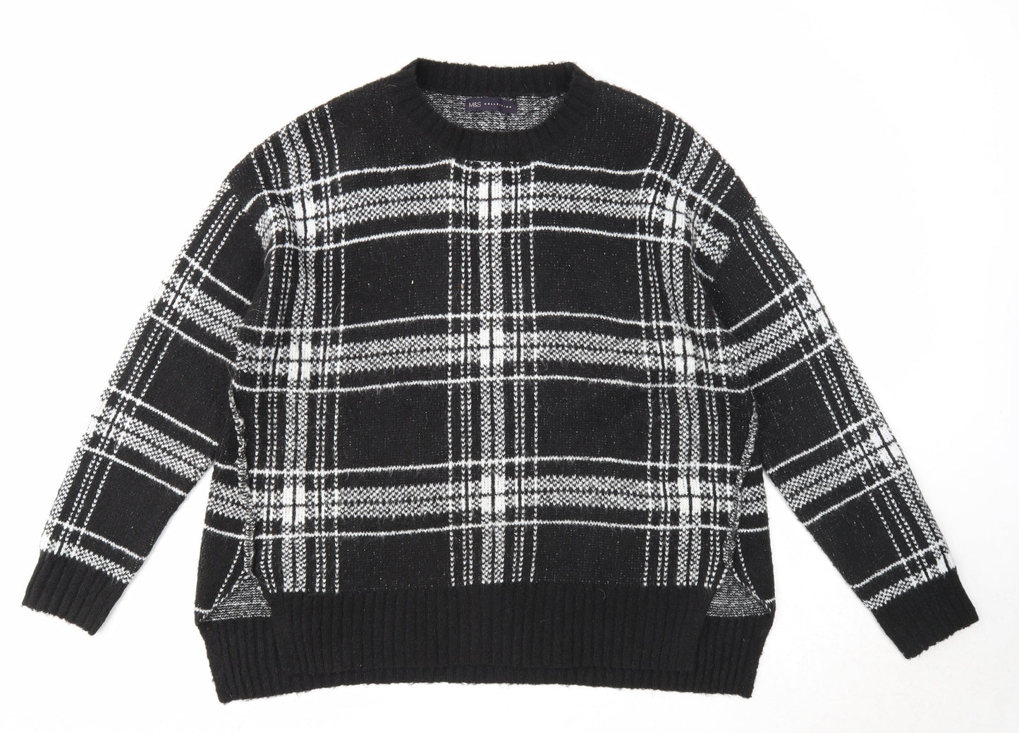 Womens UK Size L Marks and Spencer Black Pullover Jumper