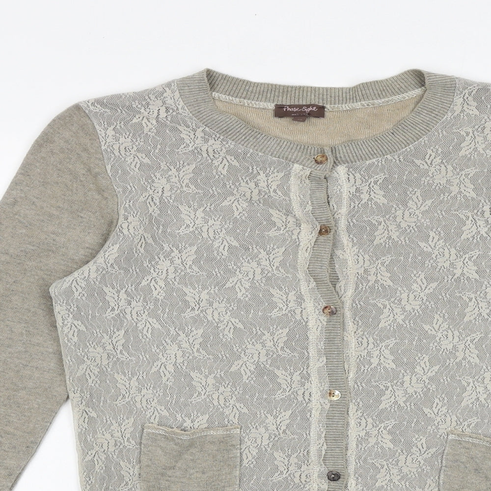Womens UK Size M Phase Eight Brown Cardigan Jumper