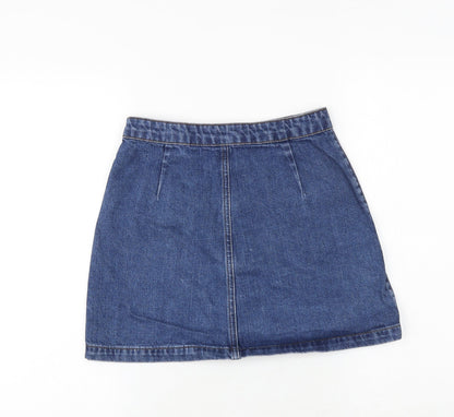 Womens UK Size 25 in Topshop Mini Denim Skirt