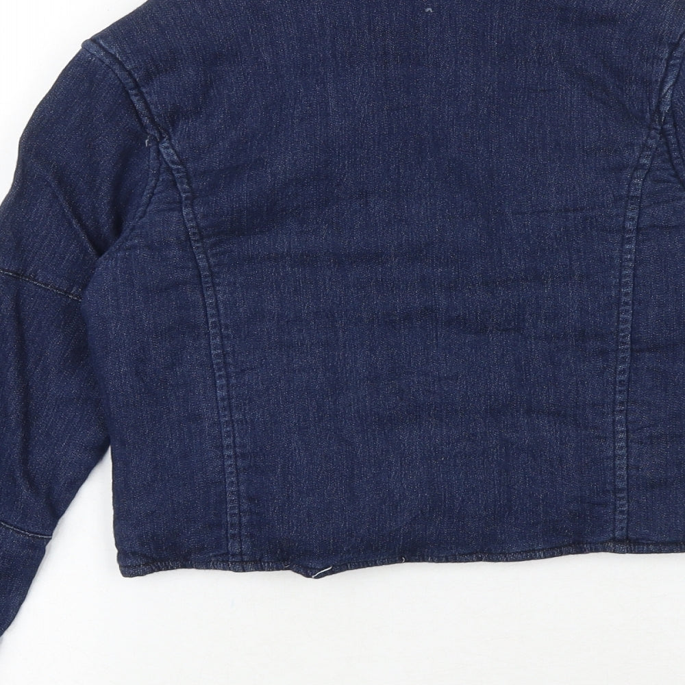 7 For All Mankind Girls Blue Jacket Size M Zip