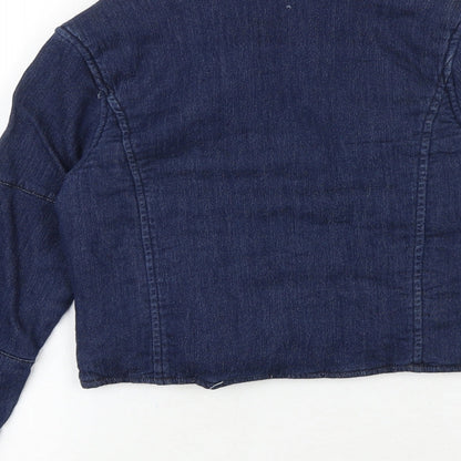 7 For All Mankind Girls Blue Jacket Size M Zip