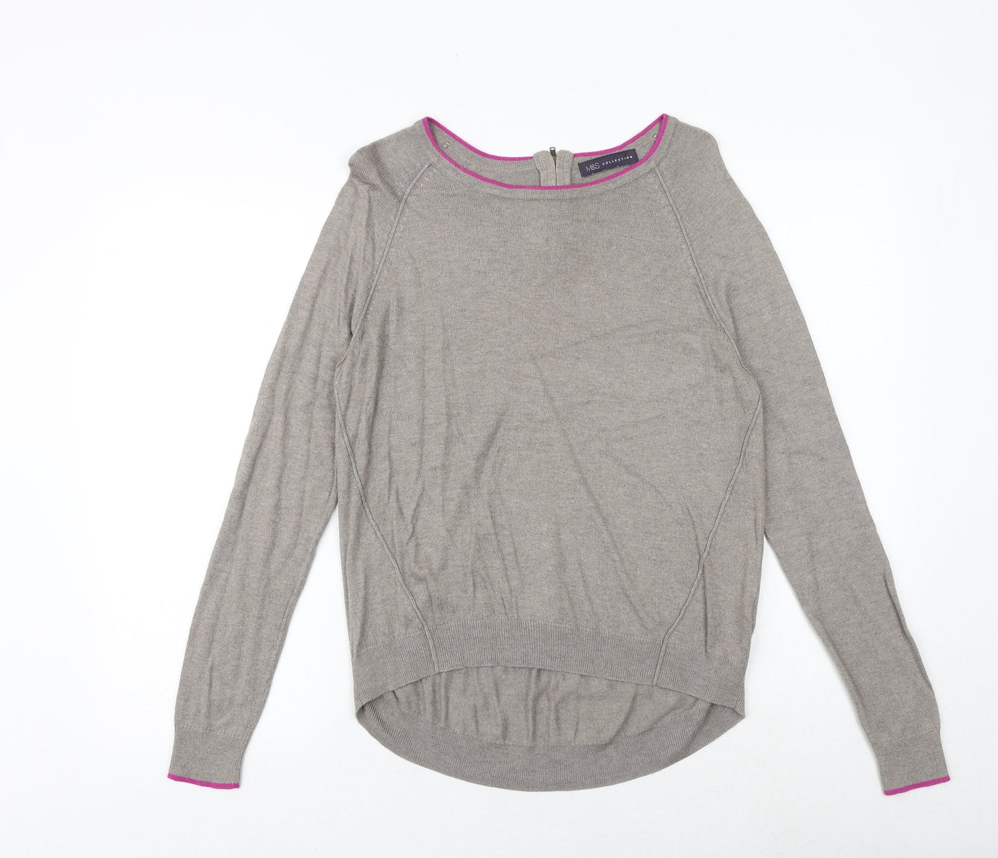 Womens UK Size 10 Marks and Spencer Grey Pullover Jumper