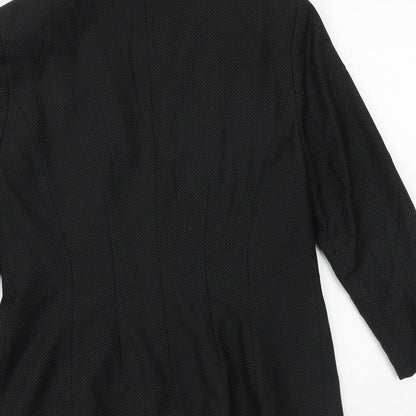 NEXT Womens Black Polka Dot Polyester Jacket Suit Jacket Size 10