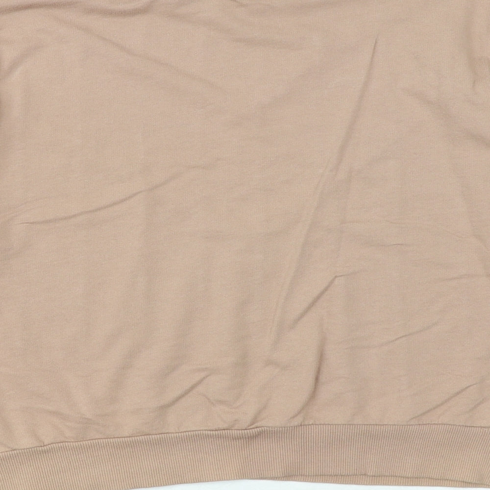 H&M Womens Pink Colourblock 100% Cotton Pullover Sweatshirt Size S Pullover