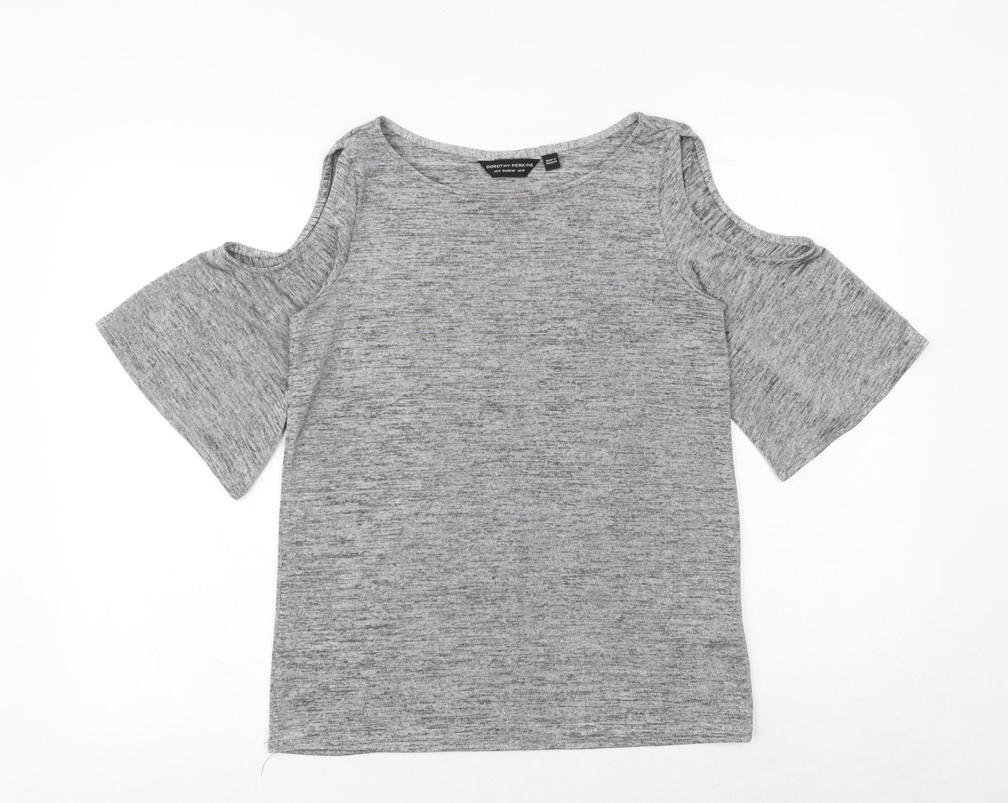 Womens UK Size 10 Dorothy Perkins Grey Basic T-Shirt