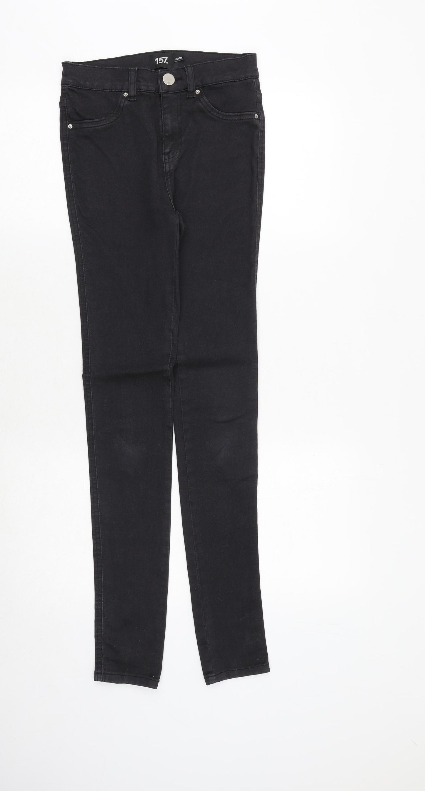 157 Womens Grey Cotton Skinny Jeans Size 25 in Slim Zip