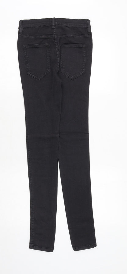 157 Womens Grey Cotton Skinny Jeans Size 25 in Slim Zip