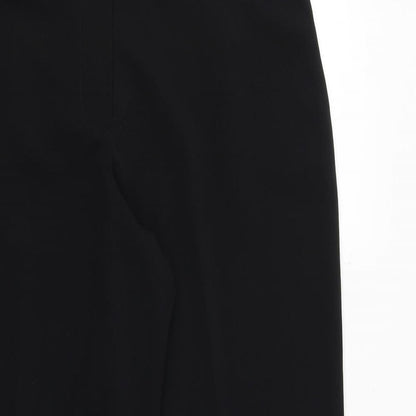 Eleganze Womens Black Viscose Trousers Size 14 Regular Zip