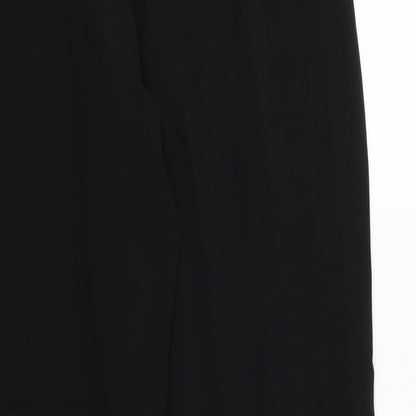 Eleganze Womens Black Viscose Trousers Size 14 Regular Zip