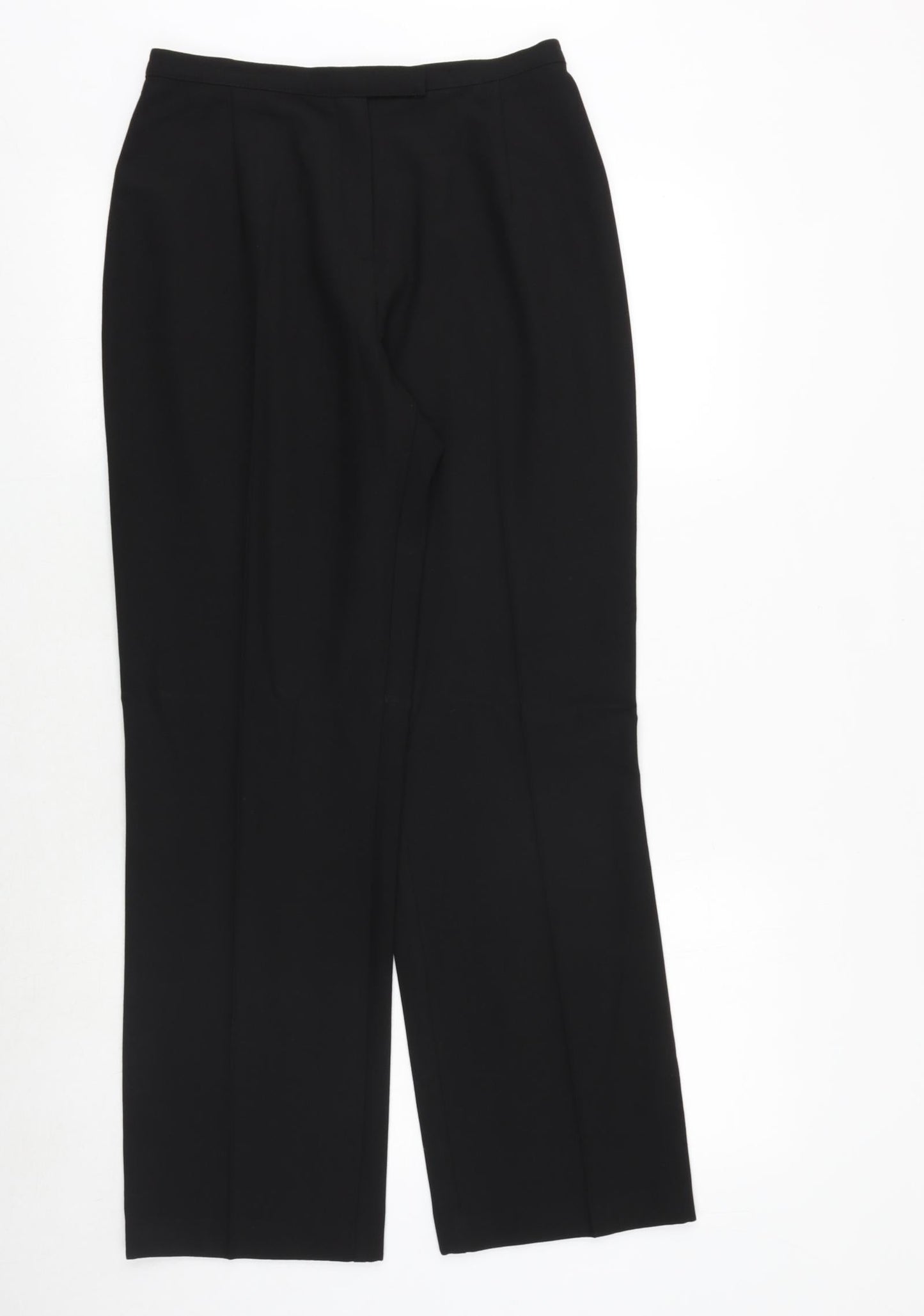 Womens UK Size 12 Essentials Regular Fit  Black Trousers