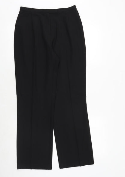 Womens UK Size 12 Essentials Regular Fit  Black Trousers