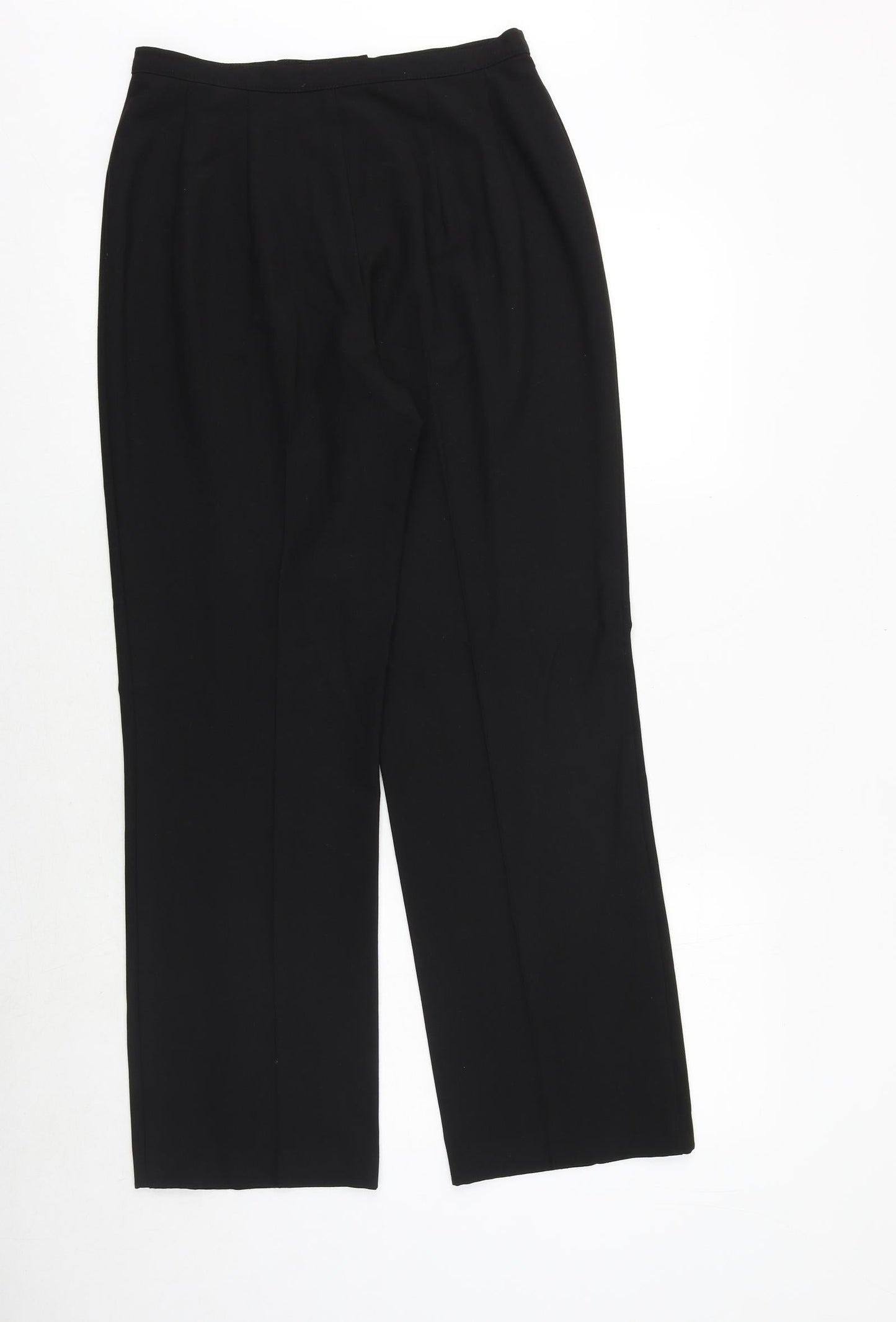 Womens UK Size 12 Essentials Regular Fit  Black Trousers
