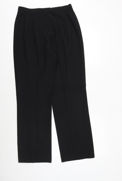 Womens UK Size 12 Essentials Regular Fit  Black Trousers