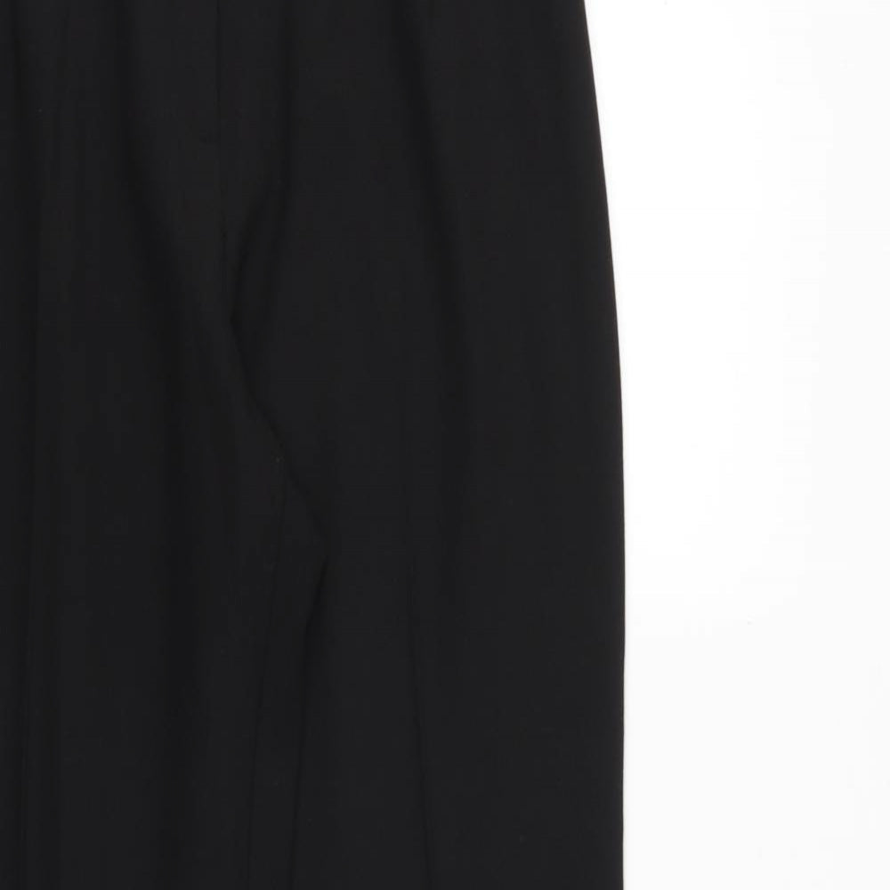 Womens UK Size 12 Essentials Regular Fit  Black Trousers