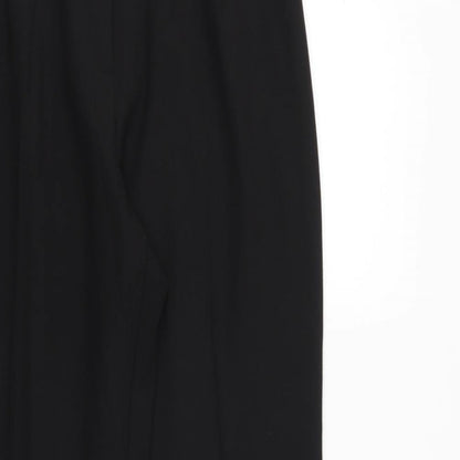 Womens UK Size 12 Essentials Regular Fit  Black Trousers