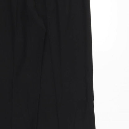 Womens UK Size 12 Essentials Regular Fit  Black Trousers