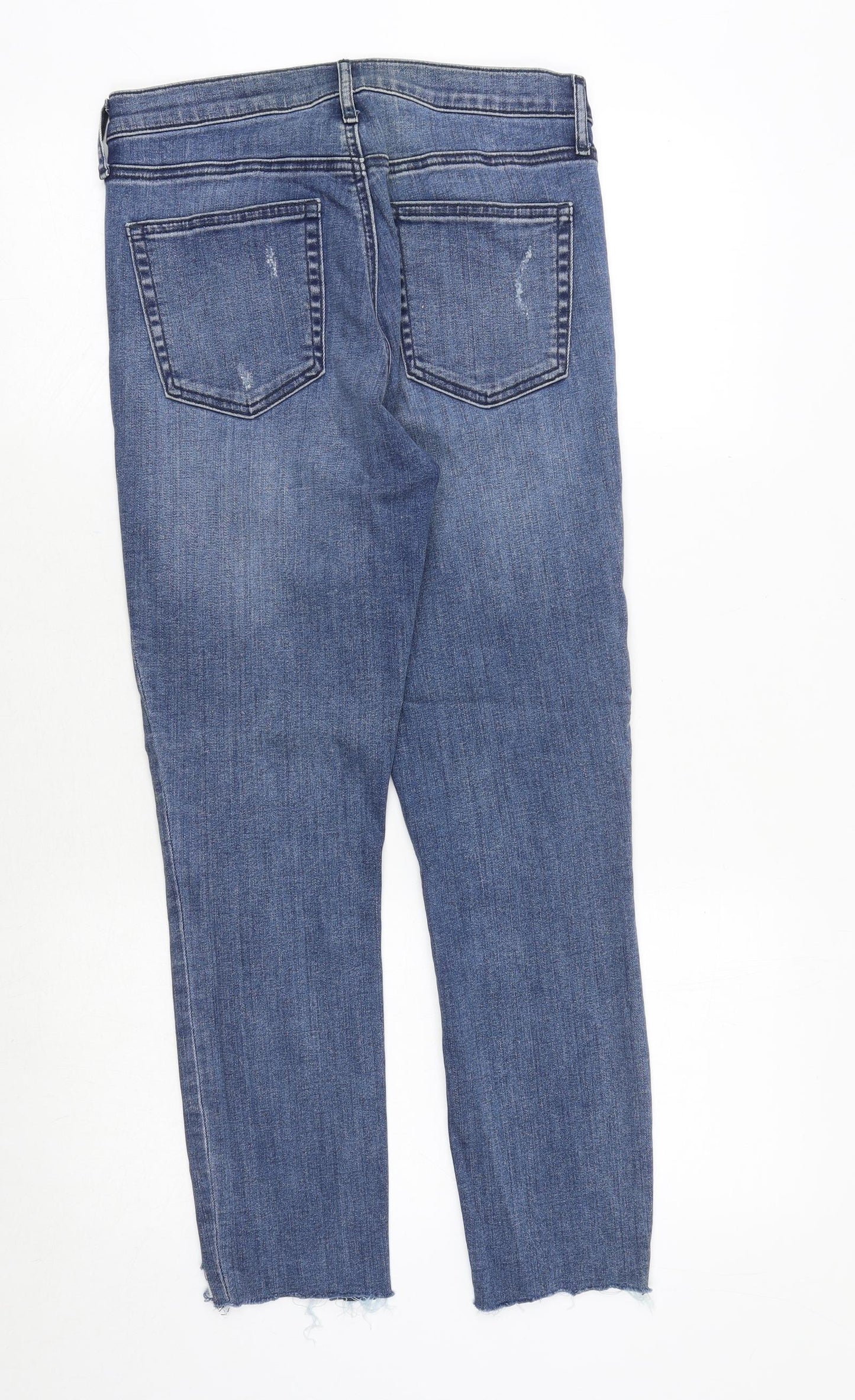 Gap Womens Blue Cotton Skinny Jeans Size 28 Regular Zip