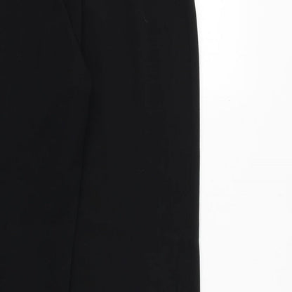 M&Co Womens Black Polyester Dress Pants Trousers Size 12 Regular Zip