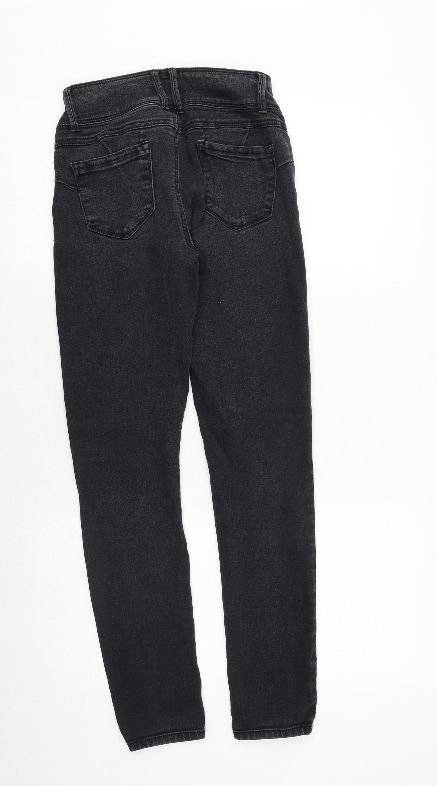Evermore Denim Womens Black Cotton Skinny Jeans Size 26 in Regular Zip