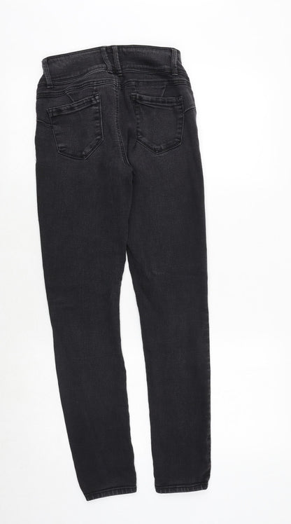 Evermore Denim Womens Black Cotton Skinny Jeans Size 26 in Regular Zip