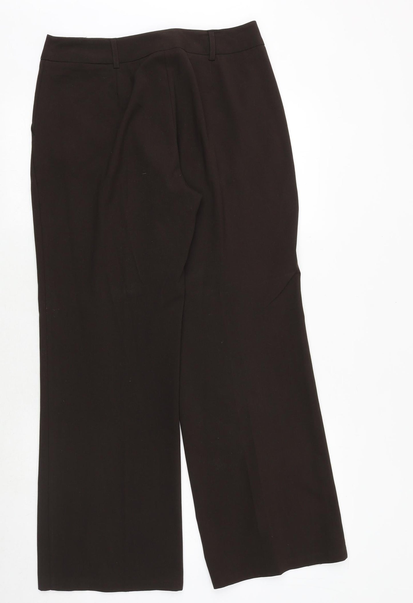 Womens UK Size 12 M&Co Regular Fit  Brown Trousers
