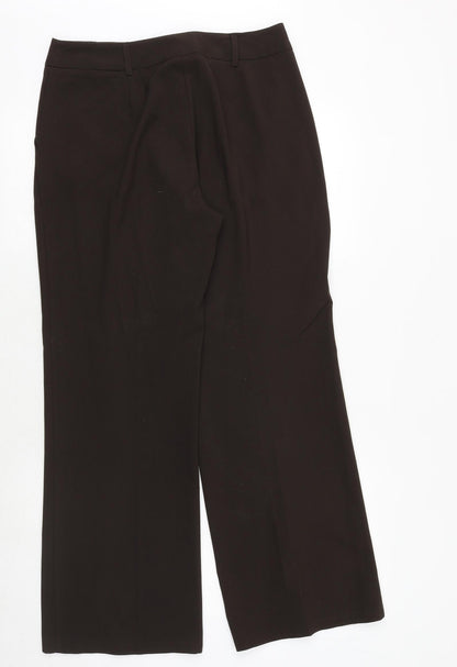 Womens UK Size 12 M&Co Regular Fit  Brown Trousers
