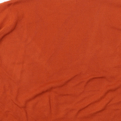 Berkertex Womens Orange Round Neck Acrylic Pullover Jumper Size 14 - Size 14-16