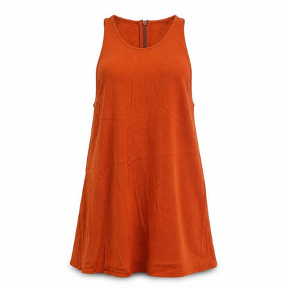 Womens UK Size 10 Topshop Orange Basic Tank