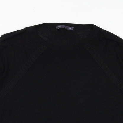 Womens UK Size M Marks and Spencer Black Pullover Jumper