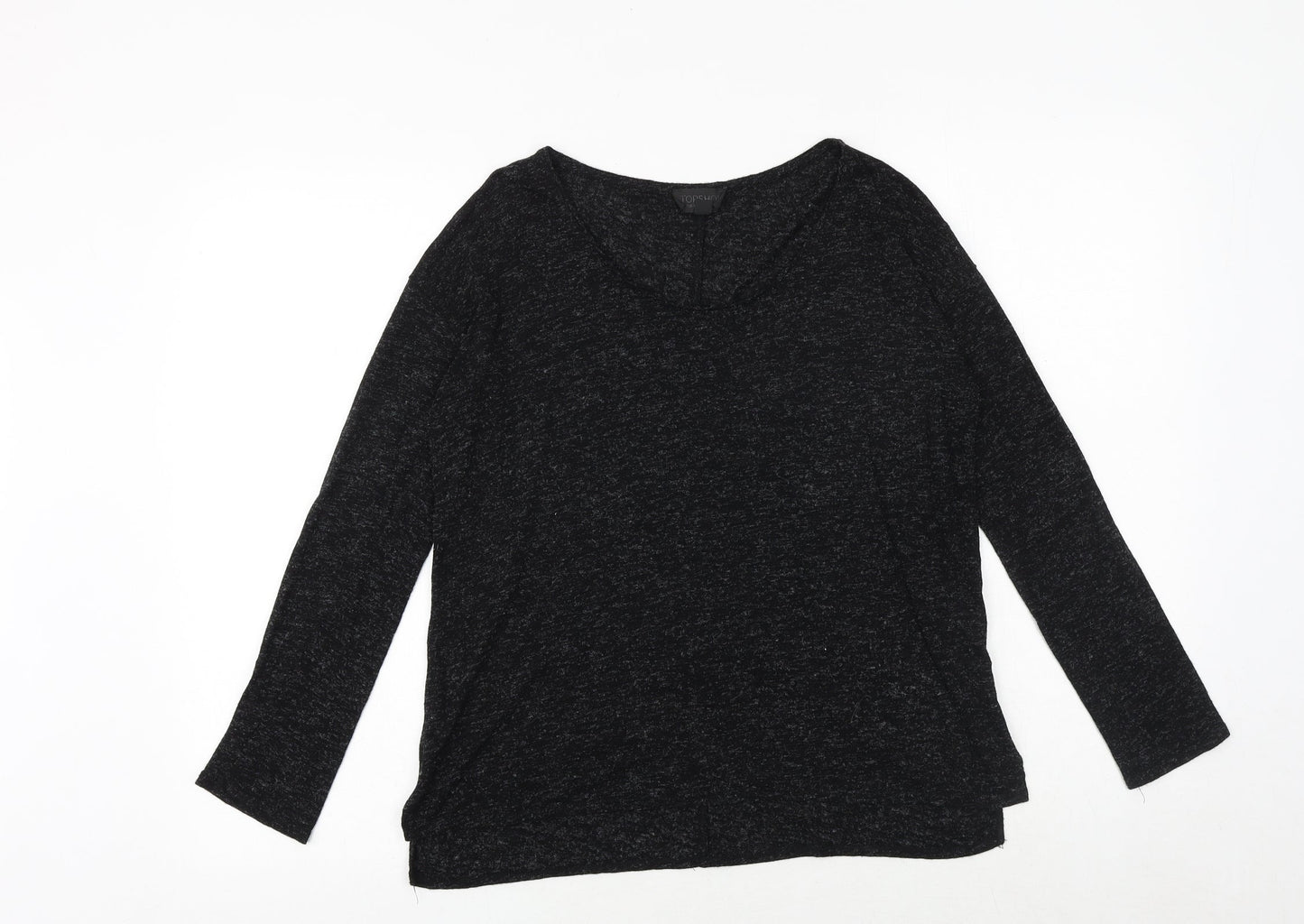 Womens UK Size 6 Topshop Grey Basic Blouse