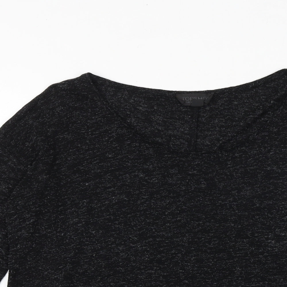 Womens UK Size 6 Topshop Grey Basic Blouse