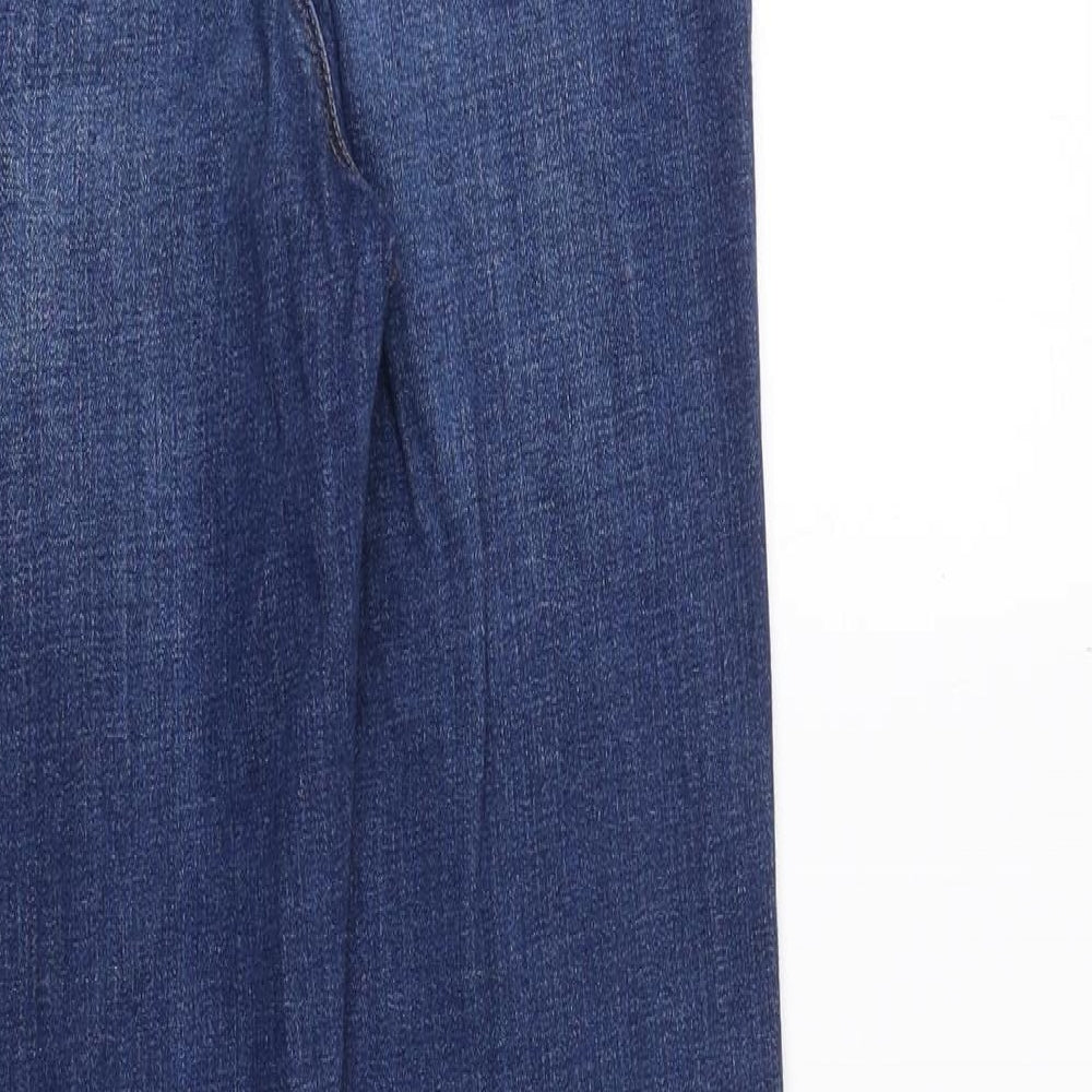 Topshop Womens Blue Cotton Skinny Jeans Size 25 in Regular Zip