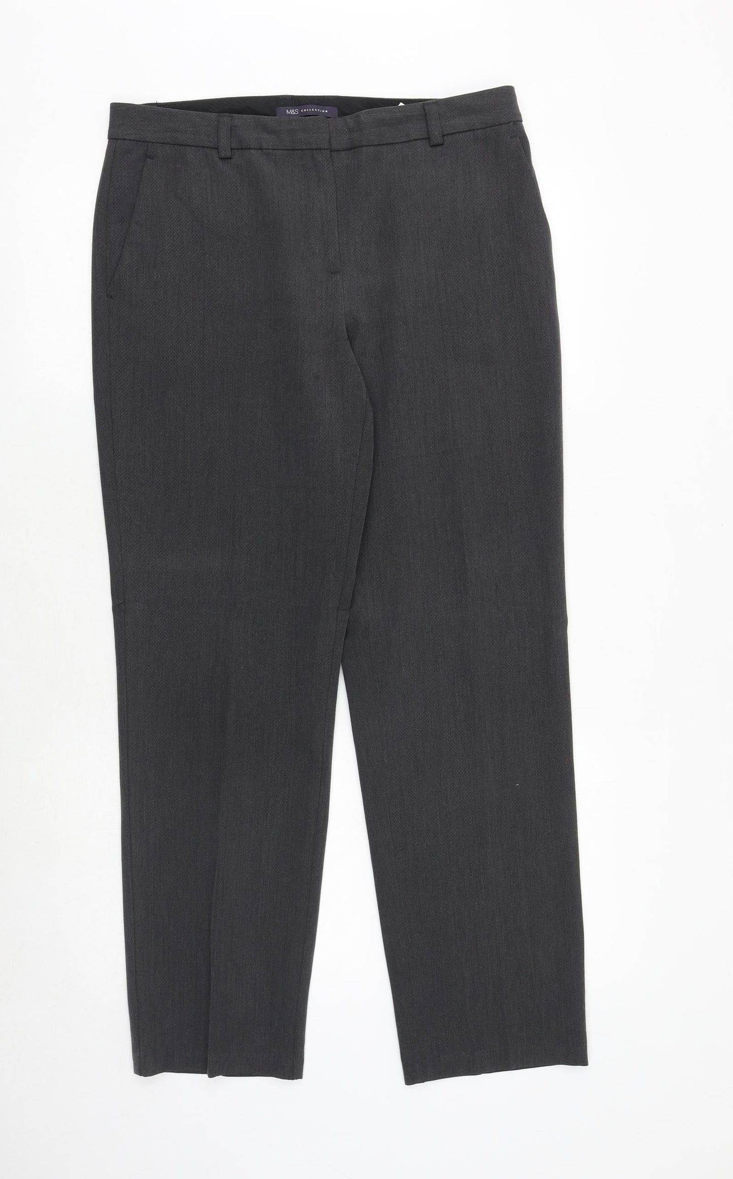 Womens UK Size 12 Marks and Spencer Regular Fit  Grey Trousers