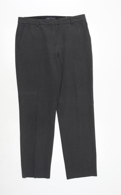 Womens UK Size 12 Marks and Spencer Regular Fit  Grey Trousers
