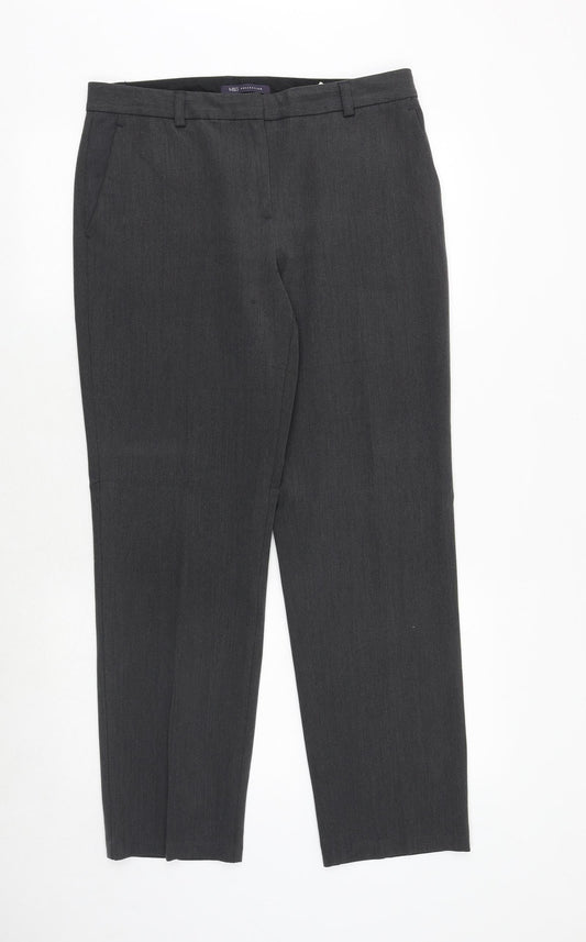 Womens UK Size 12 Marks and Spencer Regular Fit  Grey Trousers