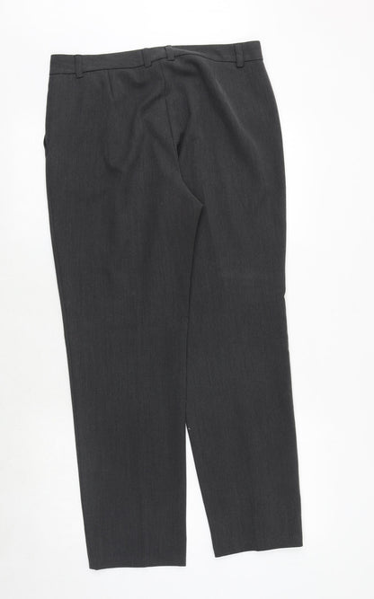 Womens UK Size 12 Marks and Spencer Regular Fit  Grey Trousers