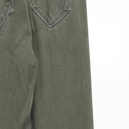 Topshop Womens Green Polyester Skinny Jeans Size 26 in Regular Zip