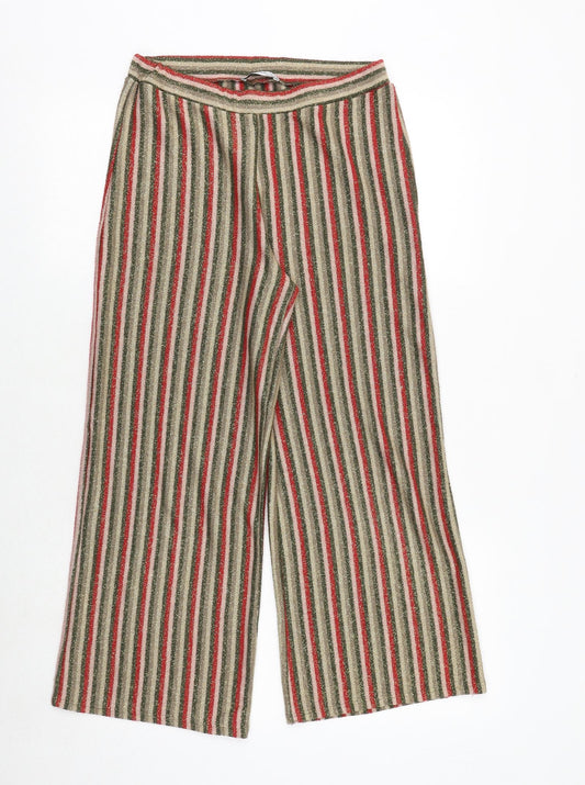 Womens UK Size S Zara Regular Fit  Multicoloured Trousers
